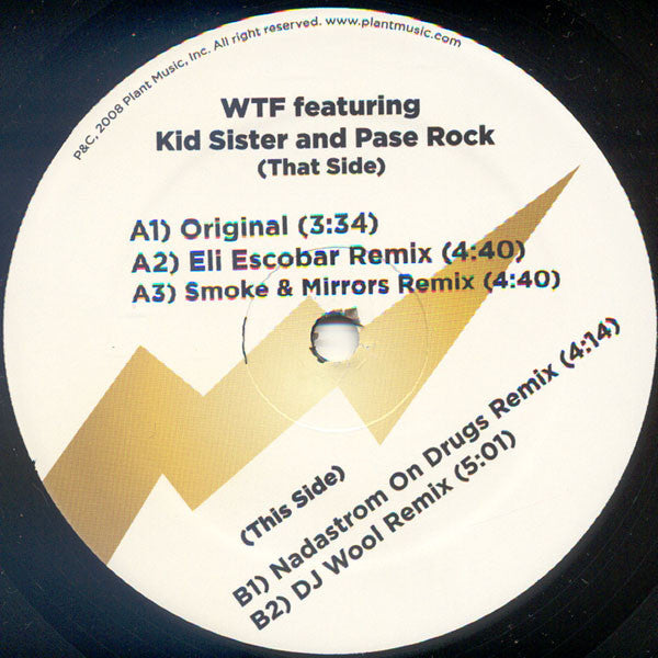 Tittsworth Featuring Pase Rock And Kid Sister : WTF (12")