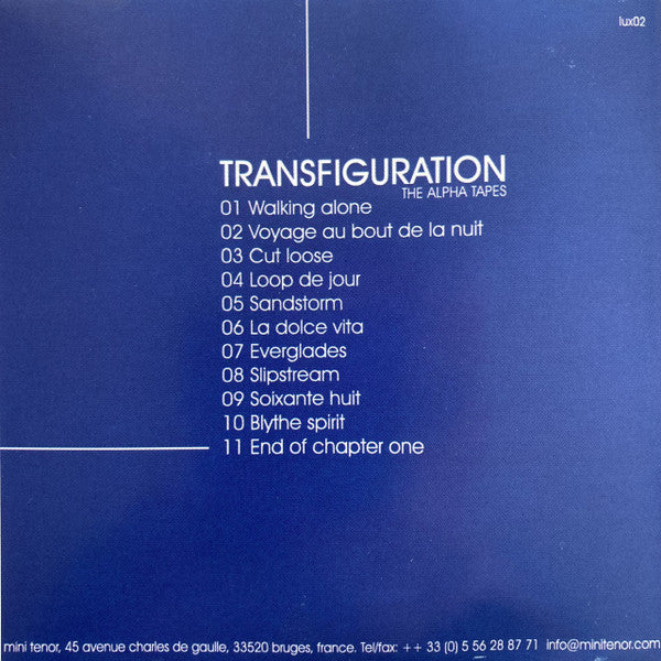 Transfiguration (2) : The Alpha Tapes (CD, Album)