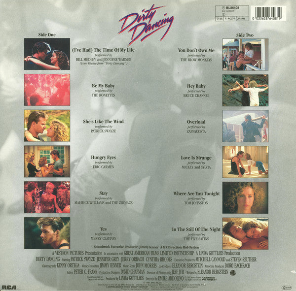 Various : Dirty Dancing (Original Soundtrack From The Vestron Motion Picture) (LP, Album, Comp)