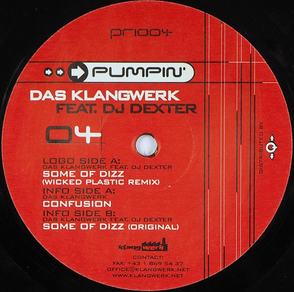 Das Klangwerk Feat. DJ Dexter (2) : Some Of Dizz / Confusion (12")