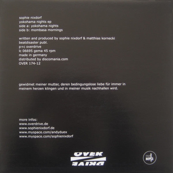 Sophie Nixdorf : Yokohama Nights EP (12", EP)