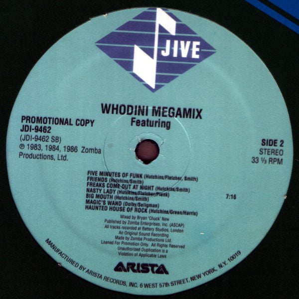 Whodini : Funky Beat (12", Promo)
