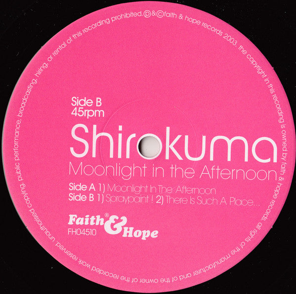 Shirokuma : Moonlight In The Afternoon (2x10")