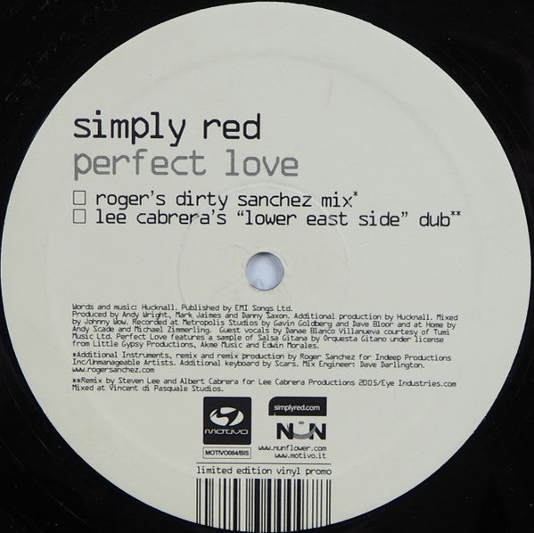 Simply Red : Perfect Love (12", Ltd, Promo)