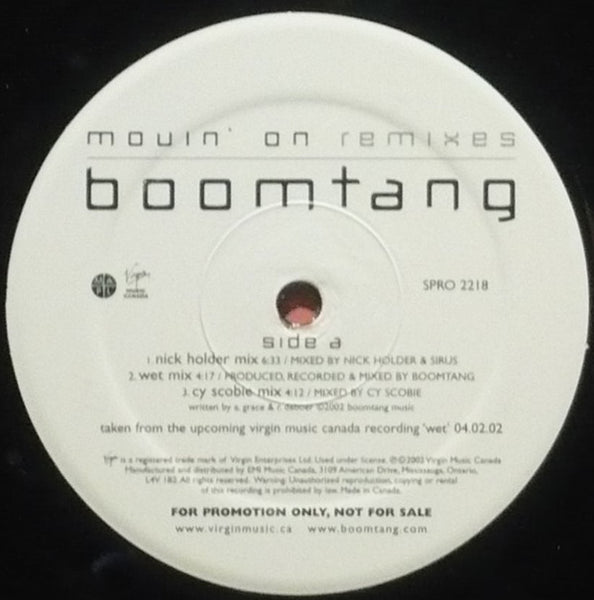 The Boomtang Boys : Movin' On (12", Promo)