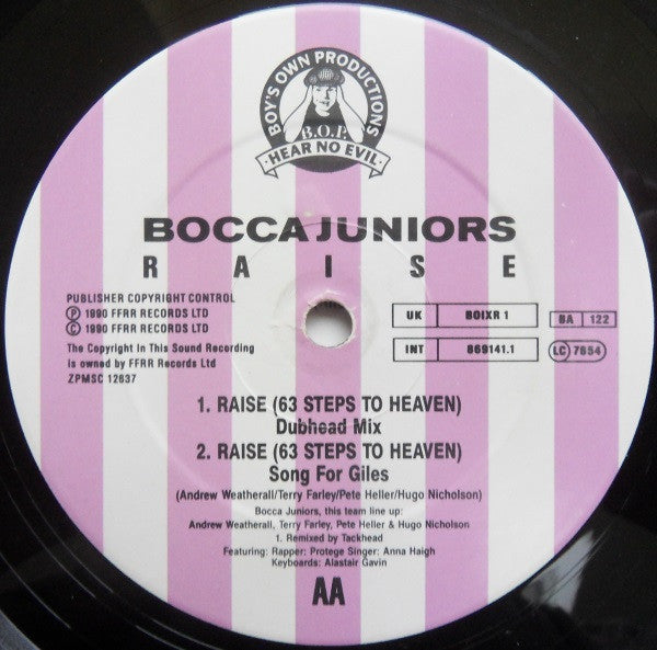 Bocca Juniors : Raise (Tackhead Remix) (12")