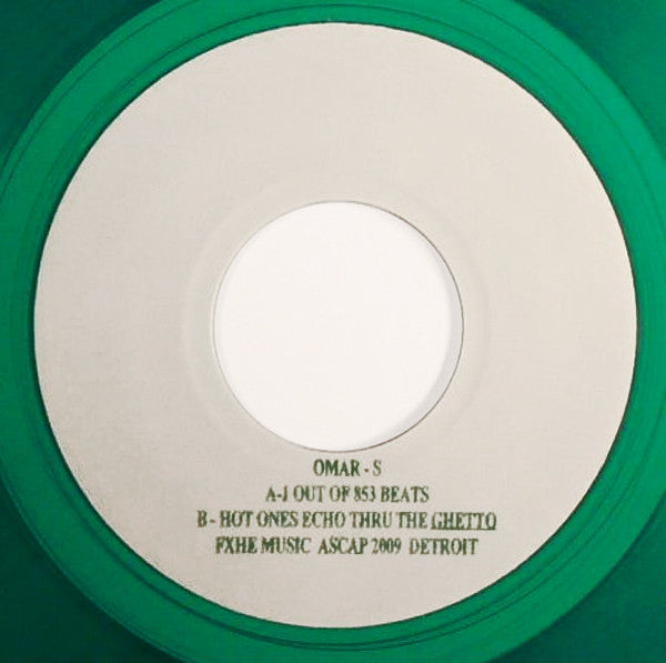 Omar-S : 1 Out Of 853 Beats / Hot Ones Echo Thru The Ghetto (7", Ltd, W/Lbl, Gre)