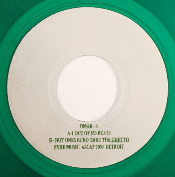 Omar-S : 1 Out Of 853 Beats / Hot Ones Echo Thru The Ghetto (7", Ltd, W/Lbl, Gre)
