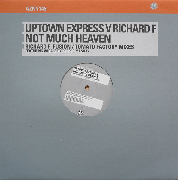 Richie Jones Presents Uptown Express V Richard F. : Not Much Heaven (12", Single)