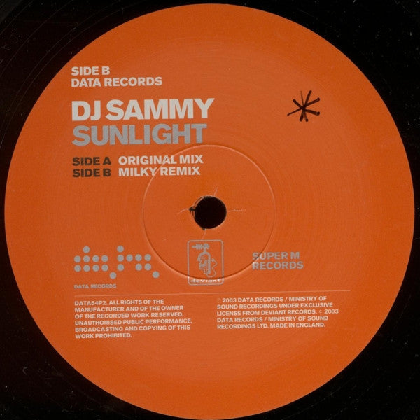 DJ Sammy : Sunlight (2x12", Promo)