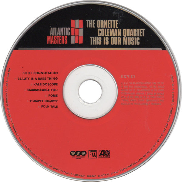 The Ornette Coleman Quartet : This Is Our Music (CD, Album, RE, RM, Dig)