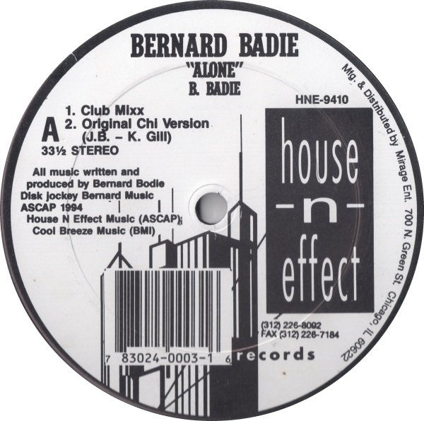 Bernard Badie : Alone (12")