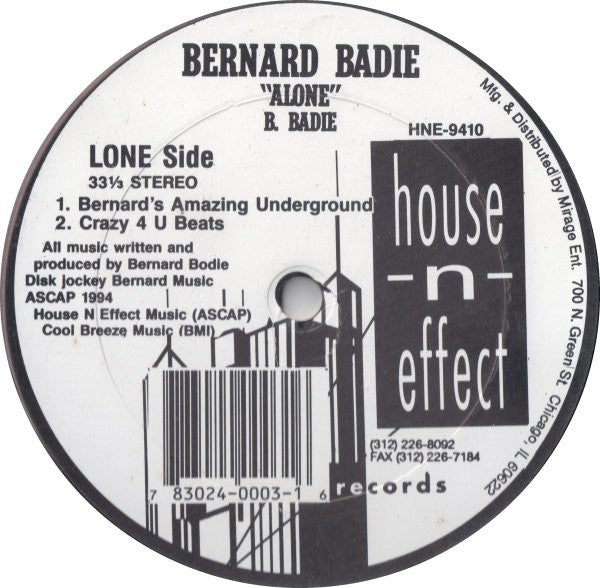 Bernard Badie : Alone (12")