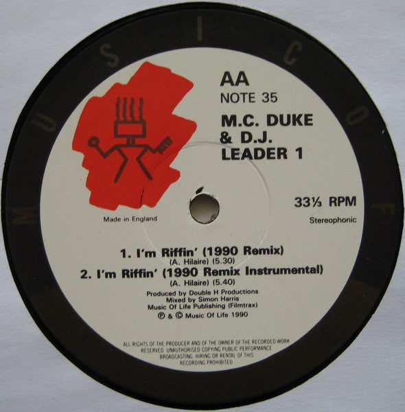 MC Duke & DJ Leader 1 : The Final Conflict / I'm Riffin' 1990 Remix (12")