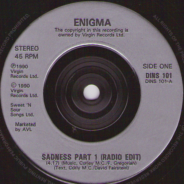 Enigma : Sadness Part 1 (7", Single, Sil)