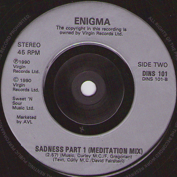 Enigma : Sadness Part 1 (7", Single, Sil)