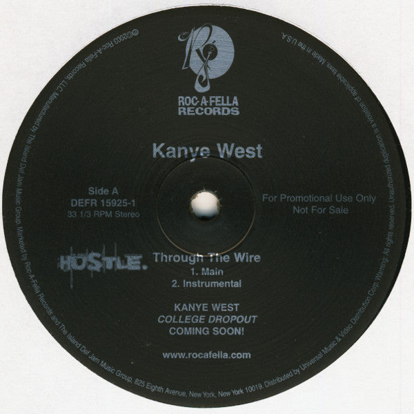 Kanye West : Through The Wire (12", Promo)