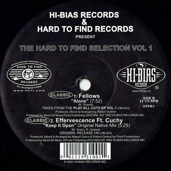 Various : The Hard To Find Selection Vol 1 (12", Comp)