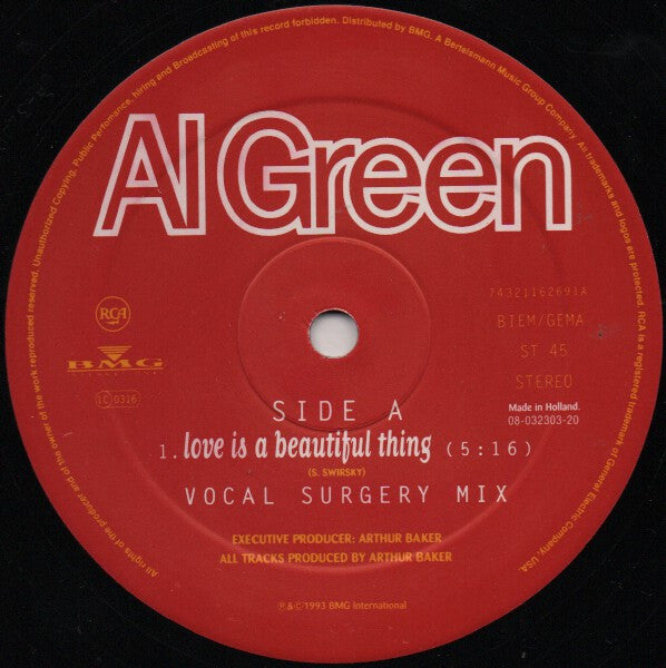 Al Green : Love Is A Beautiful Thing (12", Maxi)