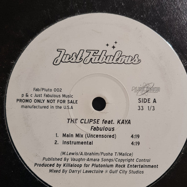 Clipse Feat. Kaya (4) : Fabulous (12", Promo)