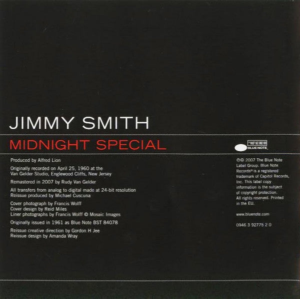 The Incredible Jimmy Smith*, Stanley Turrentine, Kenny Burrell, Donald Bailey : Midnight Special (CD, Album, RE, RM)