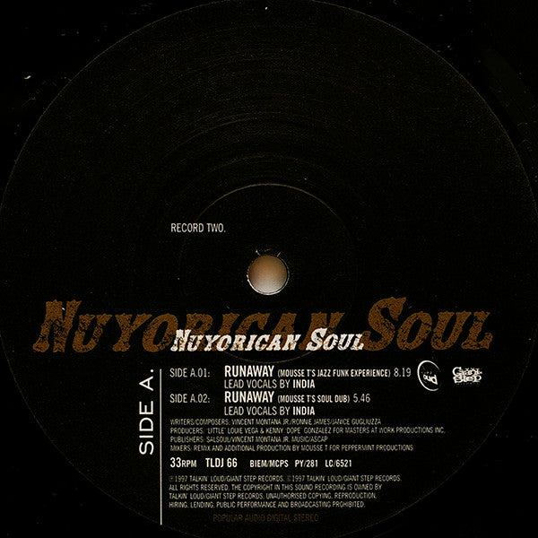 Nuyorican Soul : Runaway (2x12", Promo, Gat)