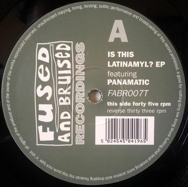 Panamatic : Is This Latinamyl? (12", EP)