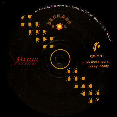 Geiom : No More Tears / Eyl Booty (12")