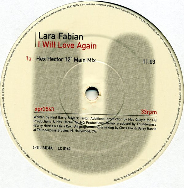 Lara Fabian : I Will Love Again (2x12", Ltd, Promo)