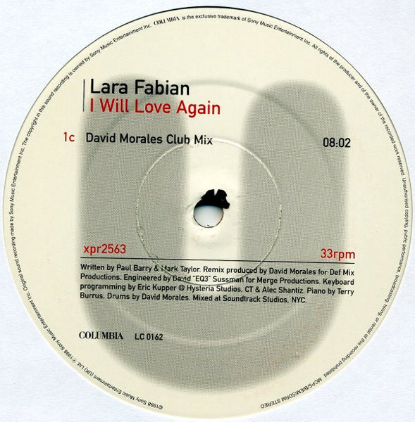 Lara Fabian : I Will Love Again (2x12", Ltd, Promo)