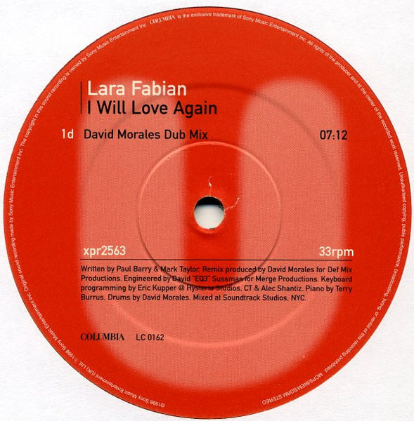 Lara Fabian : I Will Love Again (2x12", Ltd, Promo)