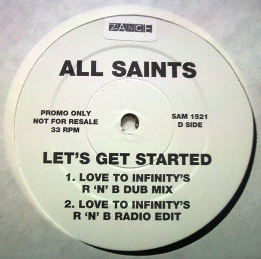 All Saints 1.9.7.5. : Let's Get Started (Love To Infinity Mixes) (2x12", Promo)