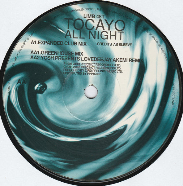 Tocayo : All Night (12")