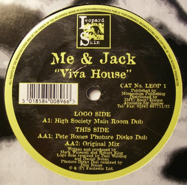 Me And Jack : Viva House (12")