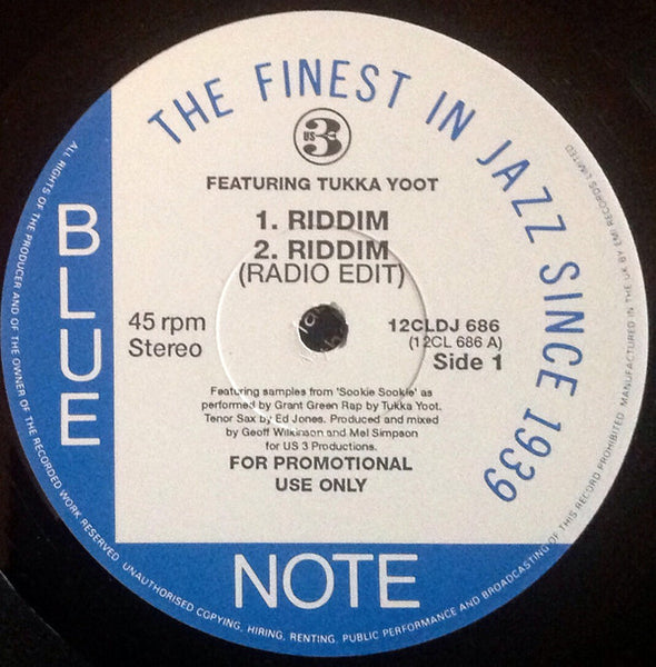 Us3 : Riddim (12", Promo)
