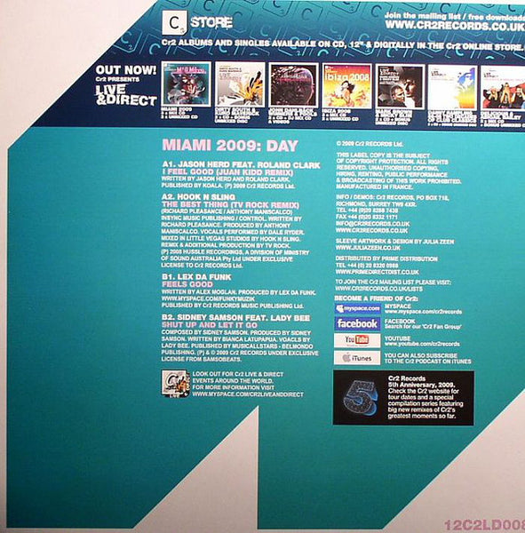 Various : Live & Direct Miami 2009 Day (Sampler 1 Of 3) (12")