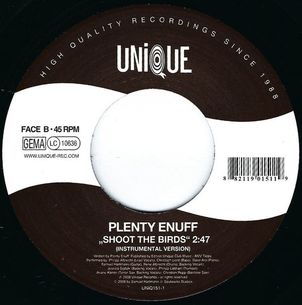 Plenty Enuff : Shoot The Birds (7")