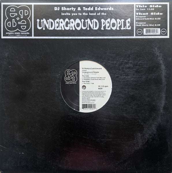 DJ Shorty & Todd Edwards Present Underground People : Disappear (12")