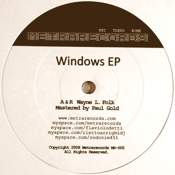 Various : Windows EP (12", EP)
