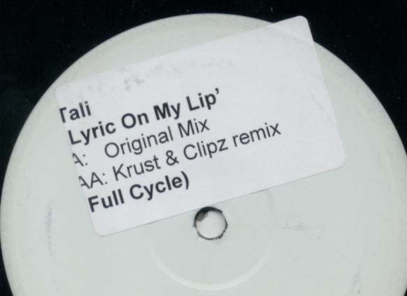 Tali : Lyric On My Lip (12", Promo)