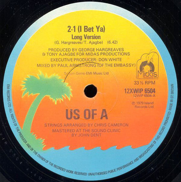 U.S. Of A : 2-1 (I Bet Ya) (12")