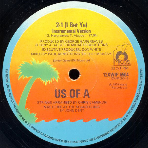 U.S. Of A : 2-1 (I Bet Ya) (12")