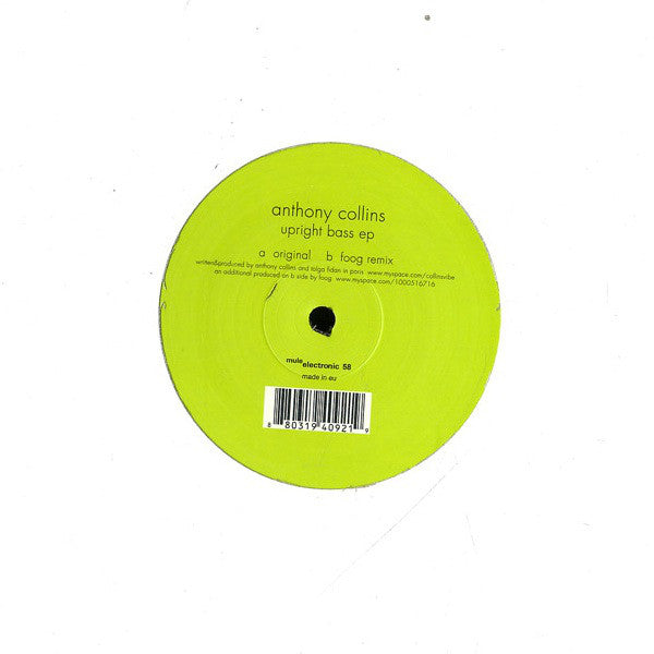 Anthony Collins : Upright Bass EP (12", EP)