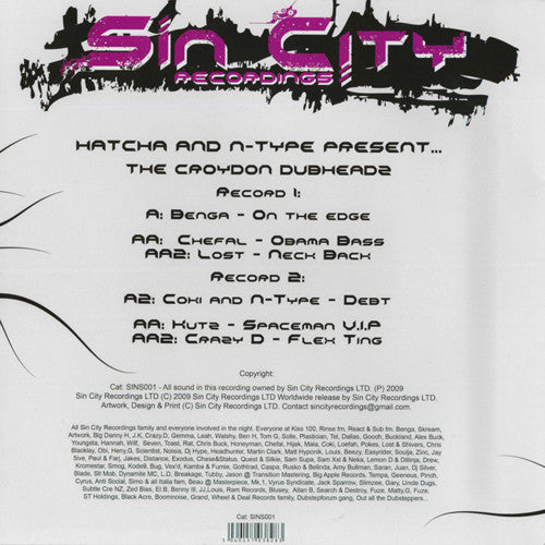 Various : Hatcha And N-Type Present... The Croydon Dubheadz (2x12", Comp)