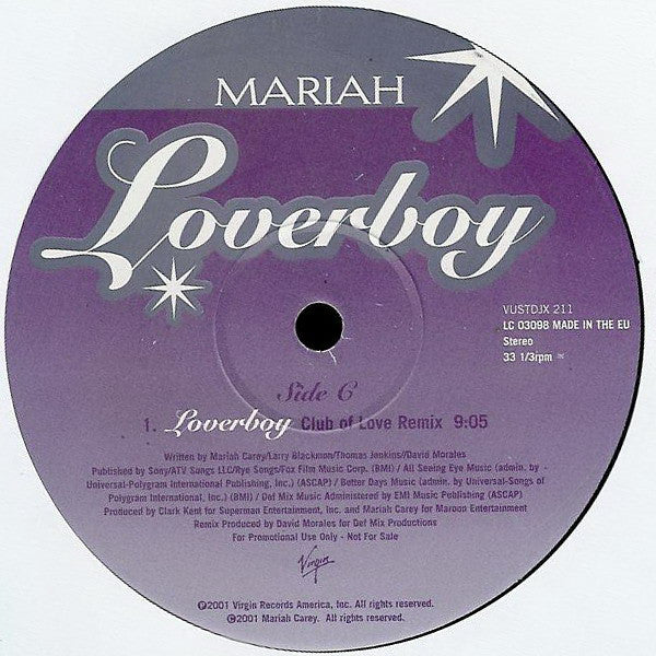 Mariah Carey : Loverboy (2x12", Promo)