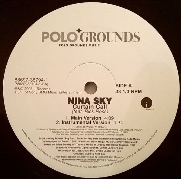 Nina Sky Featuring Rick Ross : Curtain Call (12")