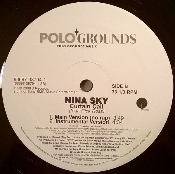 Nina Sky Featuring Rick Ross : Curtain Call (12")