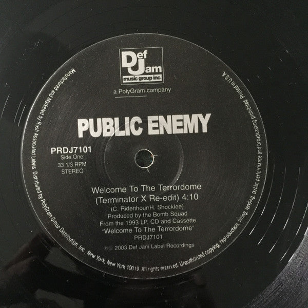 Public Enemy : Welcome To The Terrordome (12")