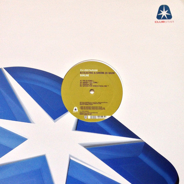 DJ Electric & Simone De Nauw : Sunline (12")