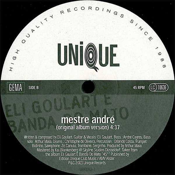 Eli Goulart E Banda Do Mato : Mestre André (12")